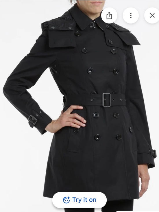 Burberry Jackets & Blazers - Burberry Reymoore Hooded Trench Coat-black. Size 8